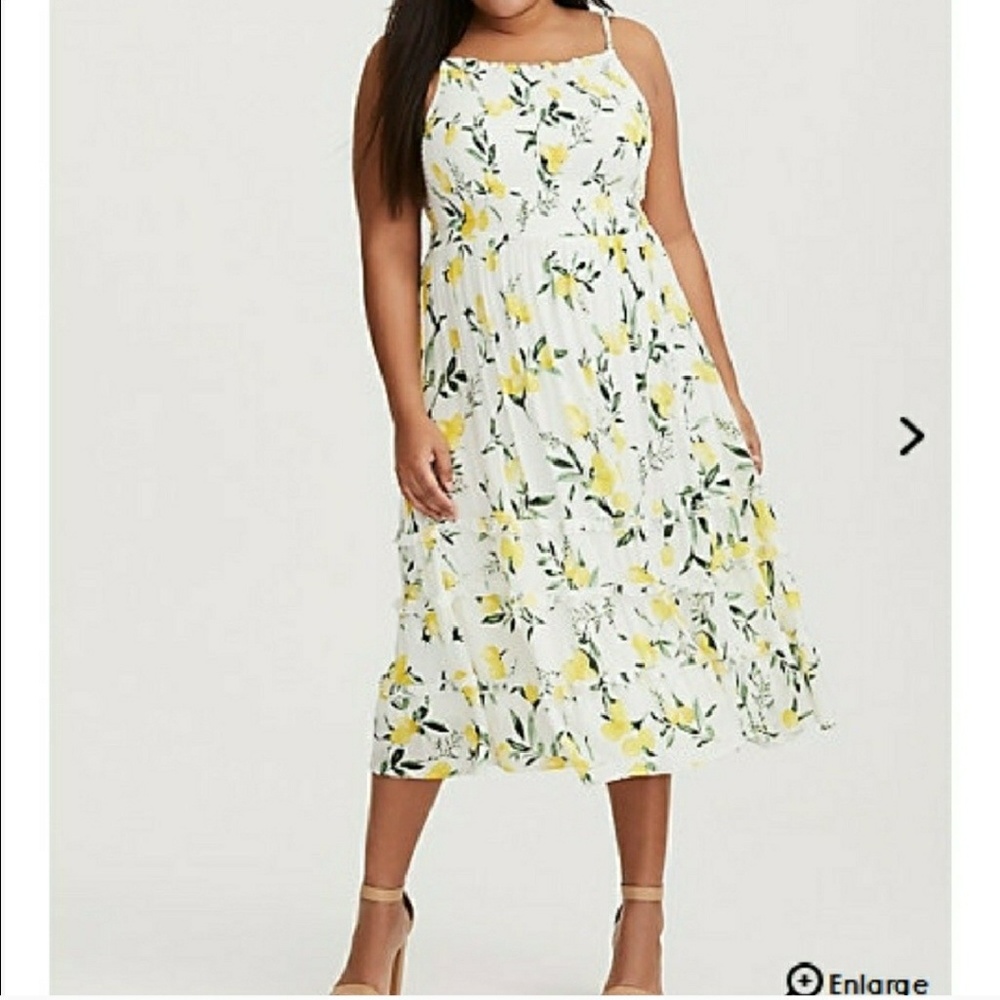 Torrid Lemon Print Dress
